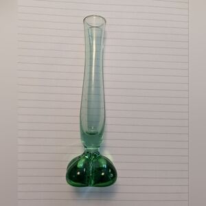 Vase For Tulip or Orchid Glass Green Vintage Denmark '900 R78 Aseda Glabruk 6"